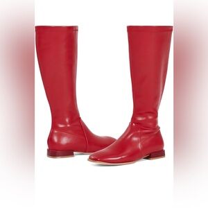 Genshuo Red Over the Knee Boots